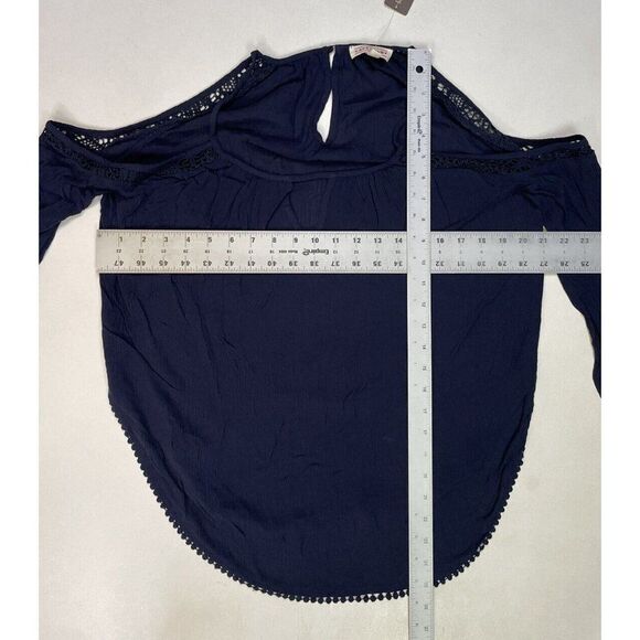 Cape Juby Cold Shoulder Blouse Top Women XS Blue NWT - Picture 6 of 6